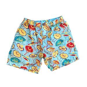 Chubbies Blue Sombrero Hat Print Shorts 7" Inseam Medium